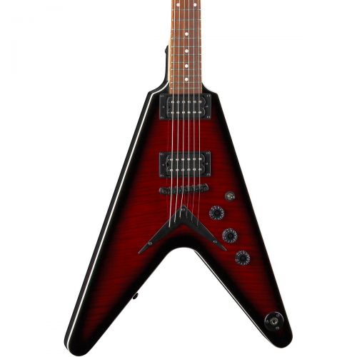  Dean},description:The Dean V was created by Dean Guitars in 1977 to be the guitar with ultimate sustain and tone. Dean believes radical string angles add to the resonance that help