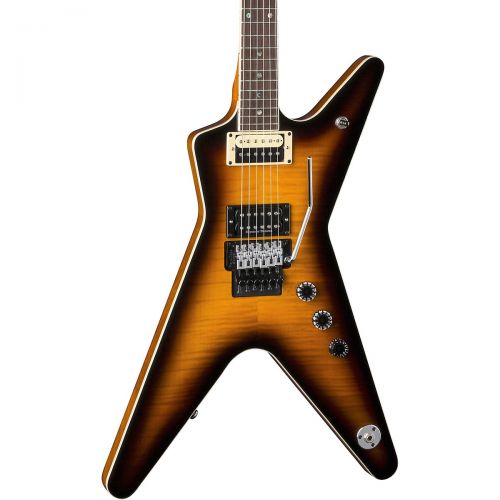  Dean},description:Built to the exact spec of his original ML of the same name, this Dean Dimebag PBD features a stunning flame maple top that shines through the classic transparent