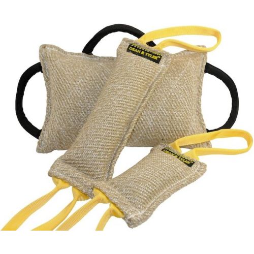  Dean & Tyler Dean and Tyler Tug Bundle of 1 Bite Pillow + 1 Medium Tug + 1 Small Tug, Jute