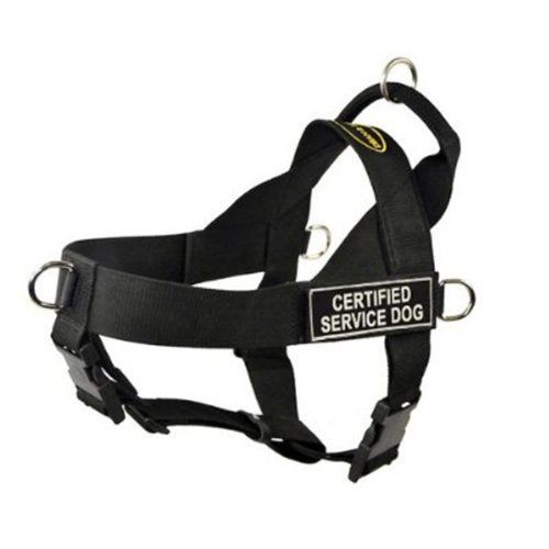  Dean & Tyler D&T UNIVERSAL CERTSERDOG BK-XS DT Universal No Pull Dog Harness, Certified Service Dog, X-Small, Fits Girth, 53cm to 64cm, Black
