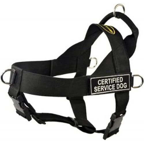  Dean & Tyler D&T UNIVERSAL CERTSERDOG BK-XS DT Universal No Pull Dog Harness, Certified Service Dog, X-Small, Fits Girth, 53cm to 64cm, Black