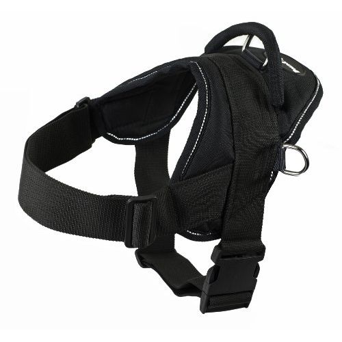  Dean & Tyler Dean and Tyler DT Dog Harness, Black with Reflective Trim