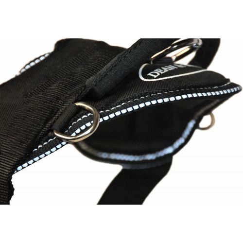  Dean & Tyler Dean and Tyler DT Dog Harness, Black with Reflective Trim