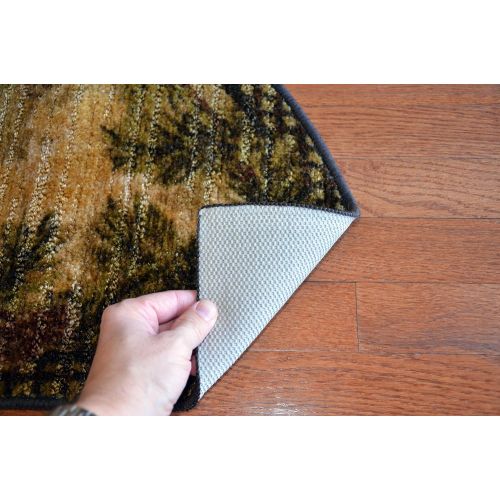  Dean Flooring Company Washable Non-Skid Pine Cone Kitchen Mat/Rug Half Circle 19 x 31