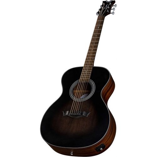  Dean Guitars 6 String St Augustine Folk Solid Top Acoustic/Electric Guitar, Right, Satin Vintage Black Burst (SA E VB)