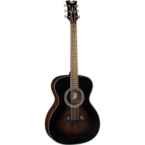  Dean Guitars 6 String St Augustine Folk Solid Top Acoustic/Electric Guitar, Right, Satin Vintage Black Burst (SA E VB)