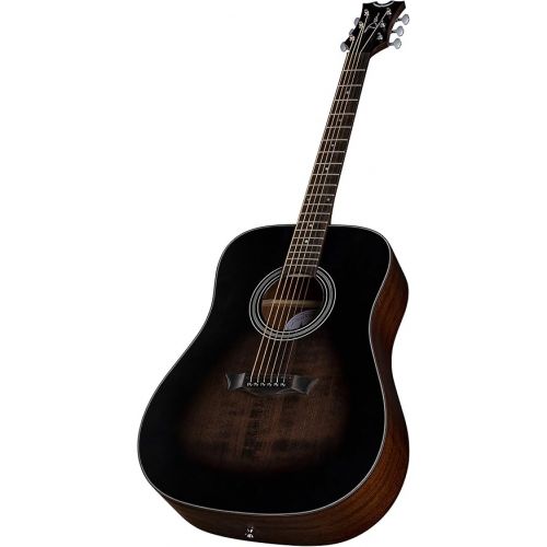  Dean Guitars 6 String St Augustine Dreadnaught Solid Top Acoustic Guitar, Right, Satin Vintage Black Burst (SA DREAD VB)