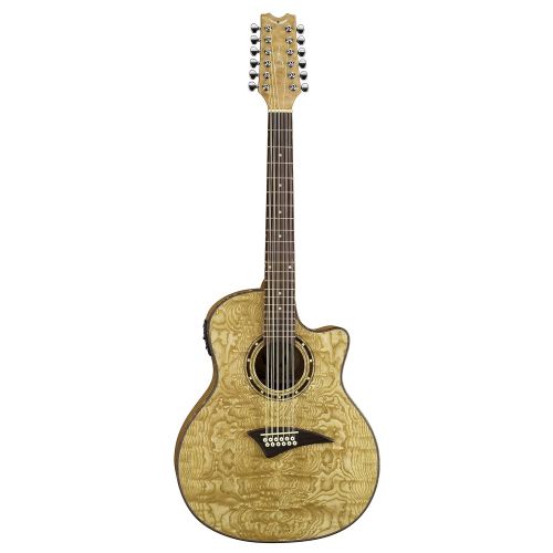 Dean Guitars Dean Exotica Quilt Ash Acoustic-Electric 12 String Guitar, Gloss Natural