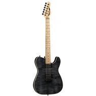 Dean Guitars Dean NV FM TBK NashVegas Flame Hum Hum Solid-Body Electric Guitar, Trans Black