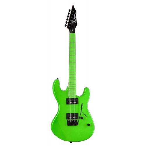  Dean Guitars Dean Custom Zone Solid Body Electric Guitar, 2 Humbuckers Florescent Green