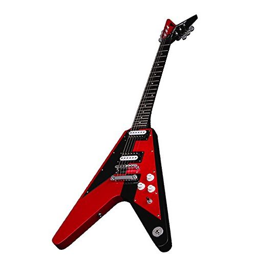  Dean Guitars Dean MS RETRO RDBK Michael Schenker Solid-Body Electric Guitar, Red & Black