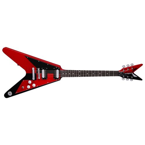  Dean Guitars Dean MS RETRO RDBK Michael Schenker Solid-Body Electric Guitar, Red & Black