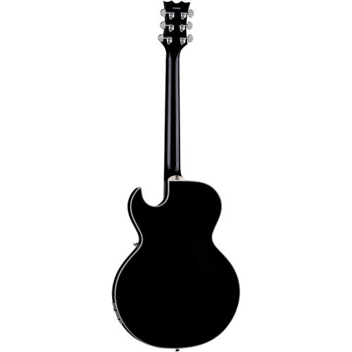  Dean Guitars 6 String Semi-Hollow-Body Electric Guitar, Right Handed, Trans Black (COLT FM TBK)