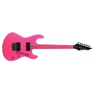 Dean Guitars Dean Custom Zone Solid Body Electric Guitar, 2 Humbuckers Florescent Pink