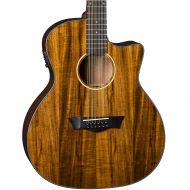 Dean Guitars Dean AXS Exotic Cutaway 12-String Acoustic-Electric Guitar, Koa