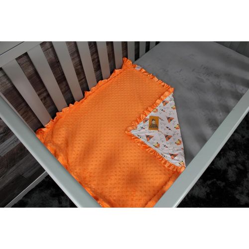  Dear Baby Gear Car Seat Canopy, Fox And Teepees, Orange Minky