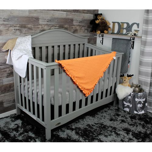  Dear Baby Gear Car Seat Canopy, Fox And Teepees, Orange Minky