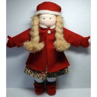 /DearLittleOneDolls 16 Waldorf doll handmade dress coat hat mittens