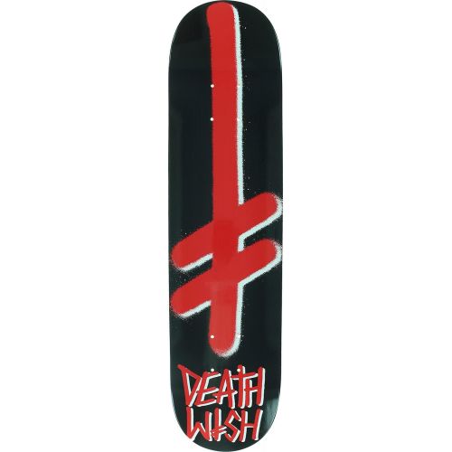  Deathwish Skateboards Gang Logo Black/Red Skateboard Deck - 8.25 x 32 with Jessup Black Griptape - Bundle of 2 Items