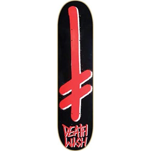  Deathwish Skateboards Gang Logo Black/Red Skateboard Deck - 8 x 31.5