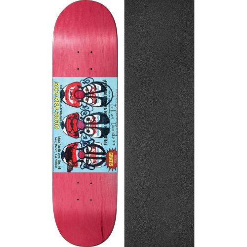  Deathwish Skateboards Julian Davidson Chatman Skateboard Deck - 8.125 x 31.5 with Mob Grip Perforated Black Griptape - Bundle of 2 Items