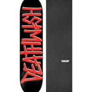 Deathwish Skateboards Deathspray Black/Red Skateboard Deck - 8 x 31.5 with Jessup WS Die-Cut Black Griptape - Bundle of 2 Items