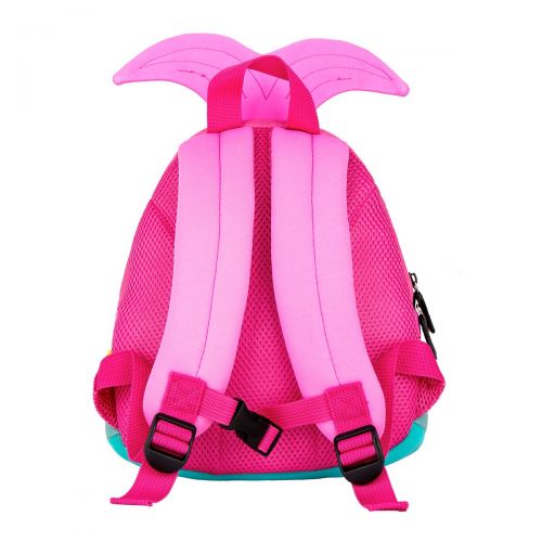  Debbieicy Mermaid Bag 10.6 Waterproof Toddler Kids Cute 3D Animal Preschool Backpack for Little Girls (Rose)