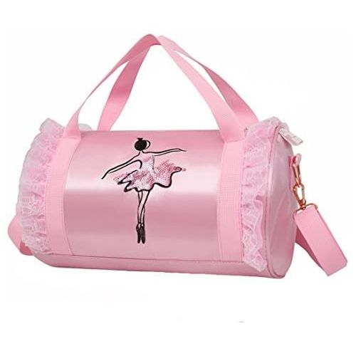  [아마존베스트]Debbieicy Cute Ballet Dance Bag Tutu Dress Bag with Necklace Girls (Pink2 of Short Mesh)