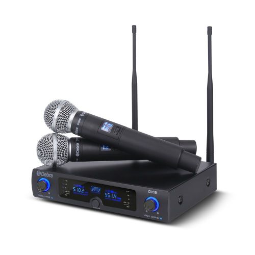  Amazing Sound!!! Debra audio D-102 UHF Wireless Microphones System Dual Channel Handheld Micrs for profession Show host, foutdoor wedding, Conference, Karaoke,Church,Speech, Evenin