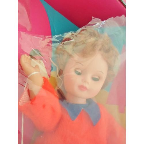  DebscountryVintage 1967 Uneeda Debteen Toddler Doll Unopened In The Original Box, 19 Wispy Walker, Walking Doll, Strawberry Blonde, Blue Sleep Eyes, Doll