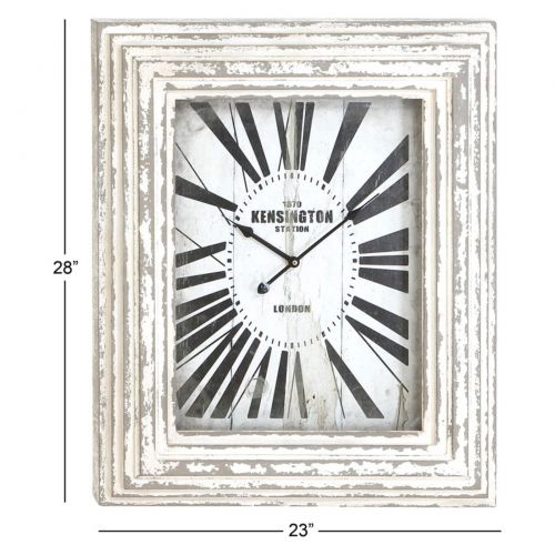  DecMode Decmode Wood Wall Clock, Multi Color
