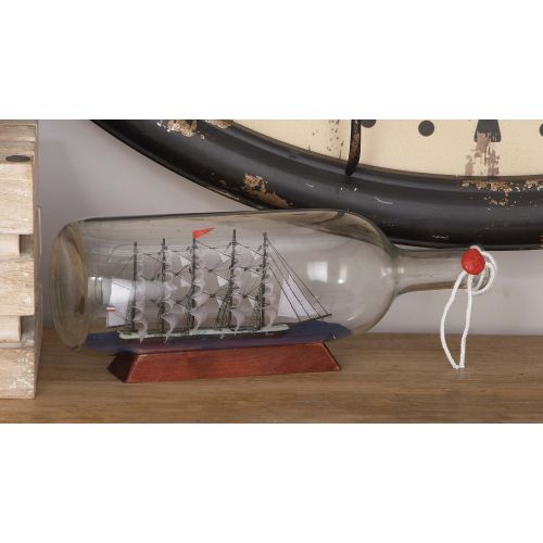  DecMode Decmode Glass Ship In A Bottle 13W, 5H