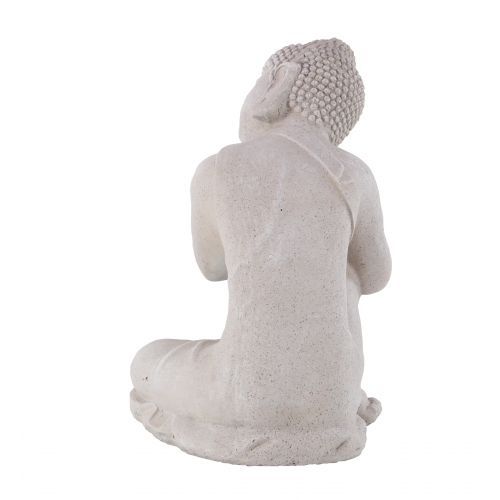  DecMode Decmode Traditional 20 X 13 Inch Gray Resin Sitting Buddha Sculpture