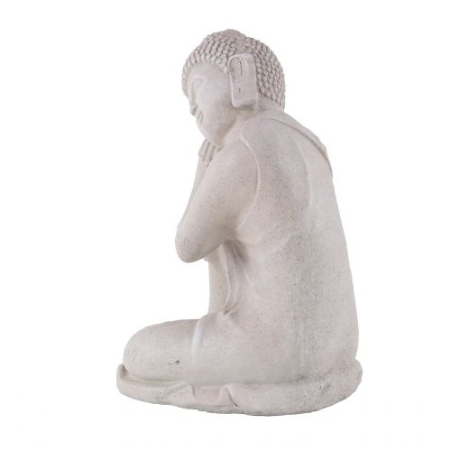  DecMode Decmode Traditional 20 X 13 Inch Gray Resin Sitting Buddha Sculpture