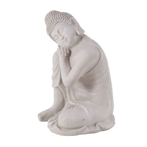  DecMode Decmode Traditional 20 X 13 Inch Gray Resin Sitting Buddha Sculpture