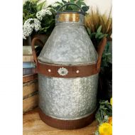 DecMode Decmode Metal Galvanized Milk Can, Multi Color