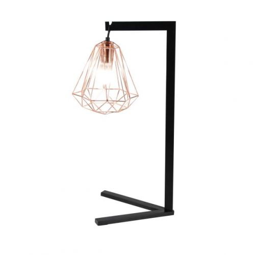  DecMode Decmode Contemporary 26 Inch Metal Wire Table Lamp With V-Shaped Base, Black
