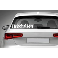 DecalExpert Rebelution vinyl decal  for Car Laptop Macbook Phone Truck Bumper Window Wall Bathroom Bedroom Door decals sticker stickers christmas gift