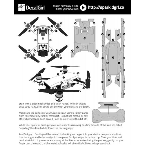  DecalGirl Solid State Yellow Decal for Drone DJI Spark Kit - Includes Drone Skin, Controller Skin and 1 Battery Skin