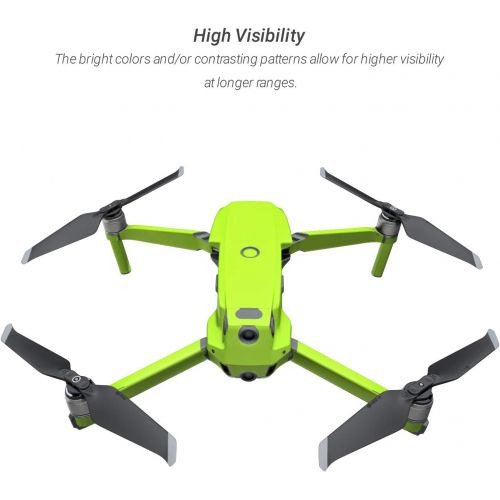  DecalGirl Solid State Lime Decal Kit for DJI Mavic 2/Zoom Drone - Includes 1 x Drone/Battery Skin + Controller Skin