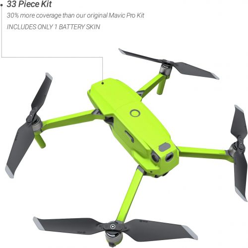  DecalGirl Solid State Lime Decal Kit for DJI Mavic 2/Zoom Drone - Includes 1 x Drone/Battery Skin + Controller Skin