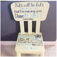 /DecalsEnFolie Child Time Out Chair Decal - Toddler TimeOut Chair Vinyl Decal - Neutral Boy Girl Time Out Furniture Decor Kids Will Be Kids Transfer Vinyl
