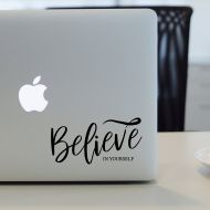 /DecalsandDaffodils Believe in Yourself Decal, Inspirational Decal, Yeti Decal, Motivational Decal, MacBook Decal, Laptop Sticker, Computer Decal, Car Decal
