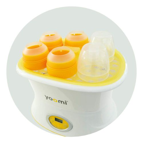  Decdeal YOOMI Baby Bottle Electric Steam Sterilizer, and Dryer Deep Clean for Pacifier Soother Teether Disinfection Milk Heater