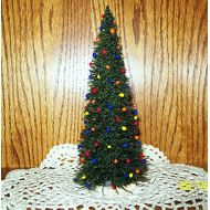 Dechants Railroad Express Miniature Holiday Christmas Tree - 7 Tall Doll House Decorations / Model Railroads / Diorama Designs