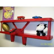 RED Airplane Wall Decoration Shelf - 24 Wide X 3 12 Deep  Great for Kids Room or Nursery by Dechants Railroad Express