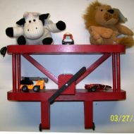 Dechants Railroad Express Airplane Wall Decoration - 12 RED Display Shelf for Aviation Themed Kids Rooms & Baby Nurseries