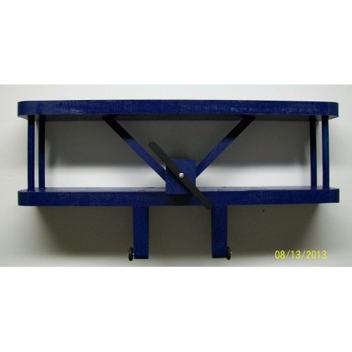  Dechants Railroad Express Small BLUE Aviation Themed Shelf - 12 Wide Airplane Wall Shelf