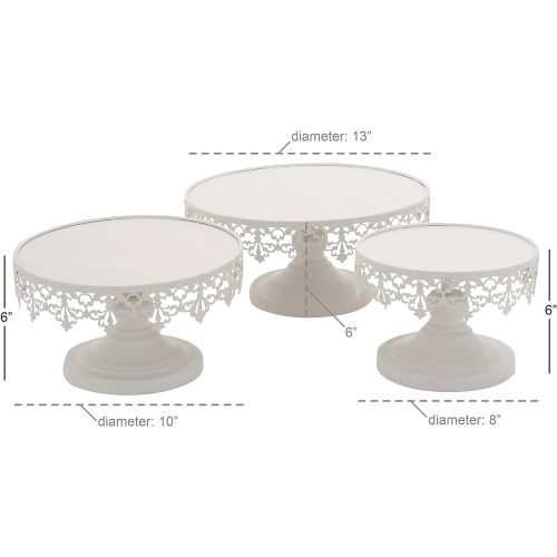  Deco 79 96998 Metal Cup Cake Stands (Set of 3), 8/10/13