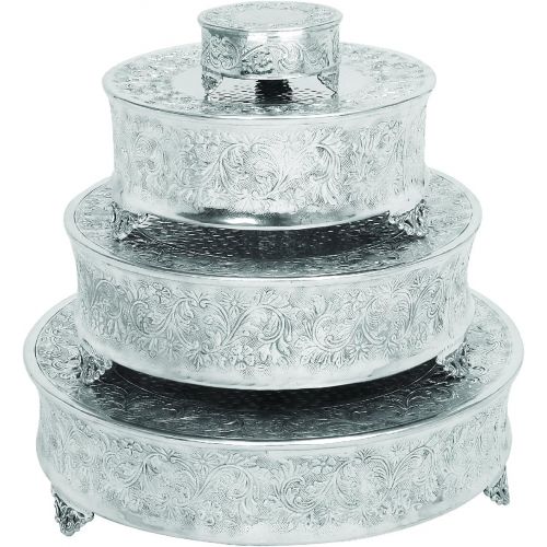  Deco 79 Aluminum Cake Stand for Stylish Host, Set of 4